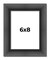 6x8 Refined Picture Frame with UV-Resistant Acrylic & Acid Free Backing, Available in 5 Finishes - Black, Blue, Gold, Silver, and White